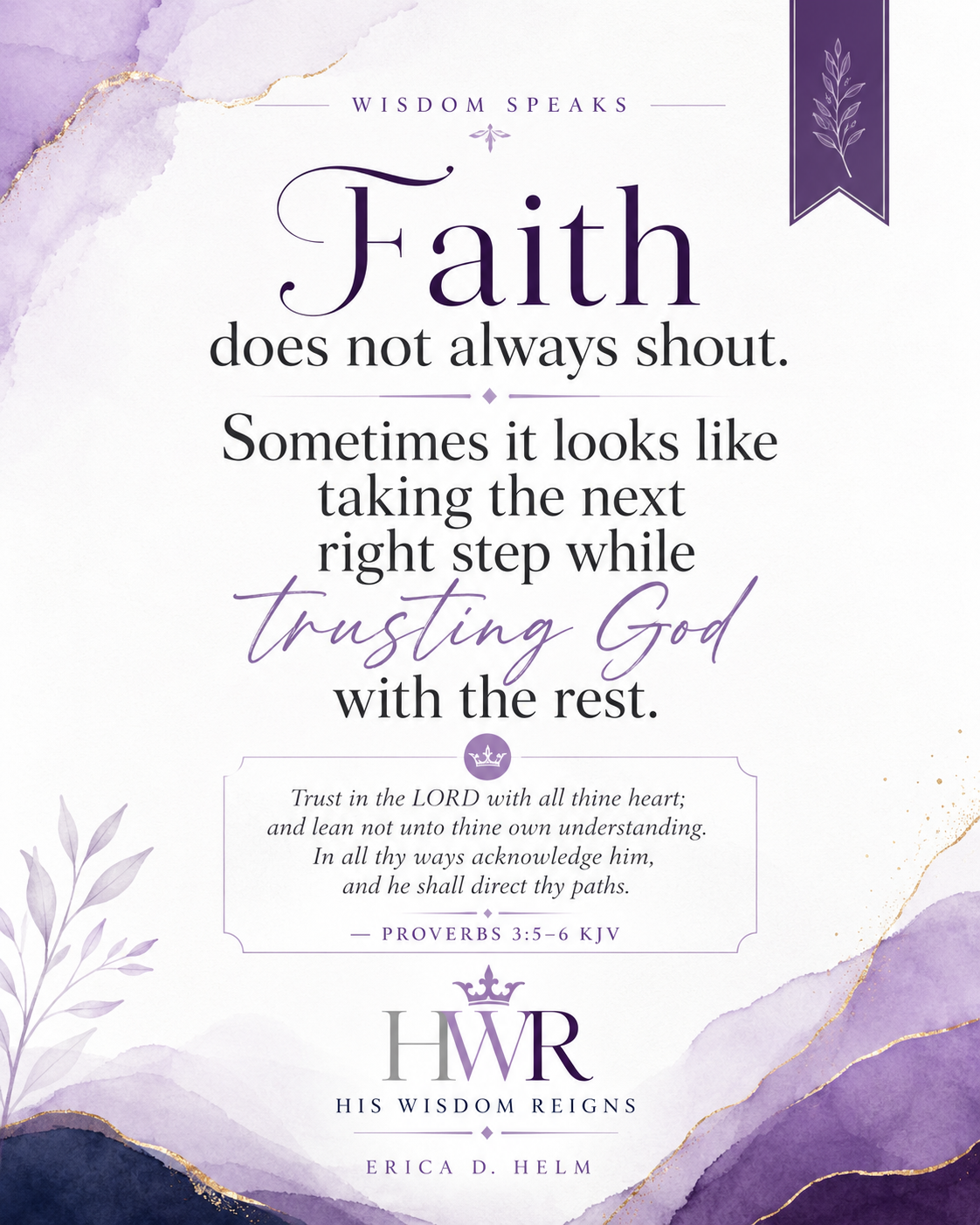 Faith Does Not Always Shout — cover graphic