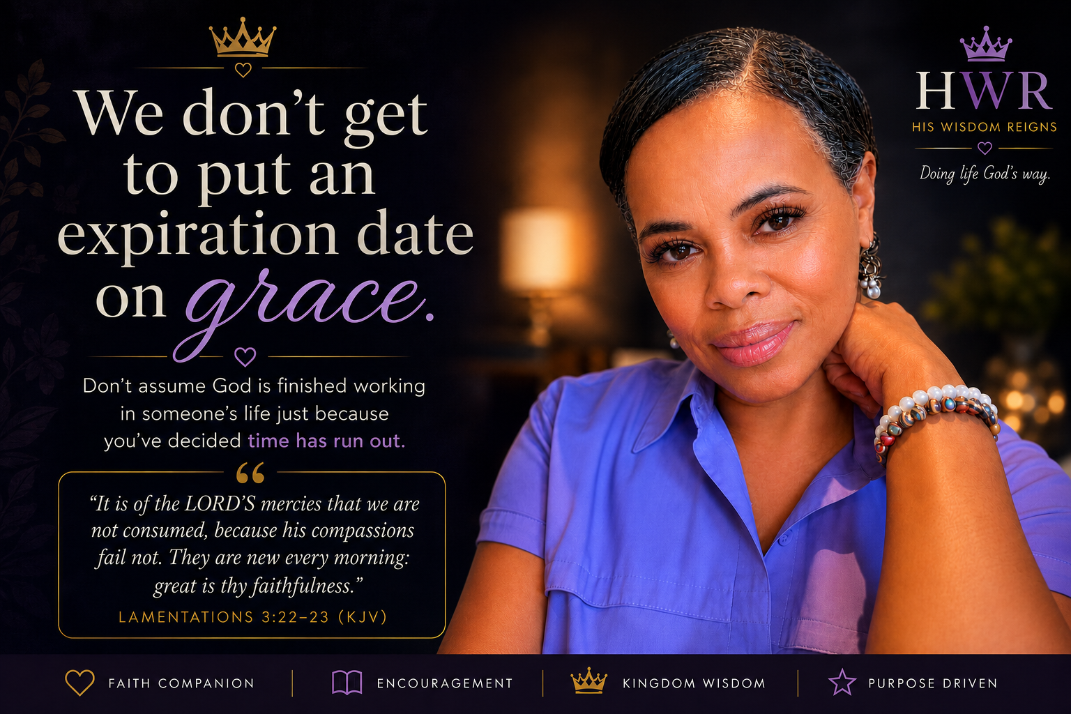 Erica D. Helm — We don't get to put an expiration date on grace. Jeremiah 31:3